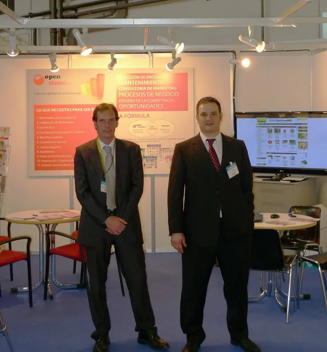 Carles Güell y Daniel Girona en la feria Ecomm-Retail BCN, 2010
