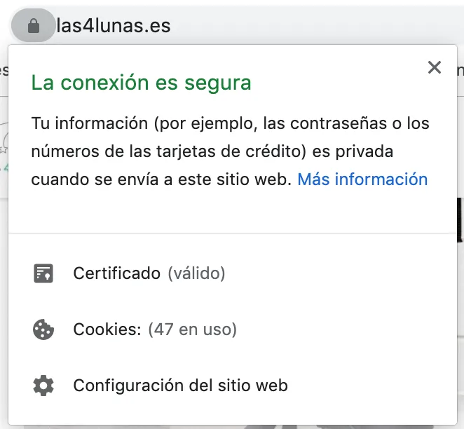 Tienda online con certificado SSL activo