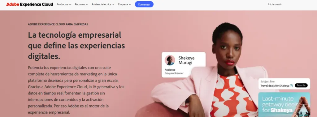 Página de inicio de Adobe Commerce (Magento)