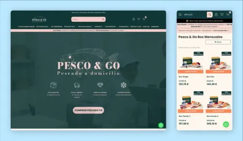 Captura de la tienda online de Pesco & Go