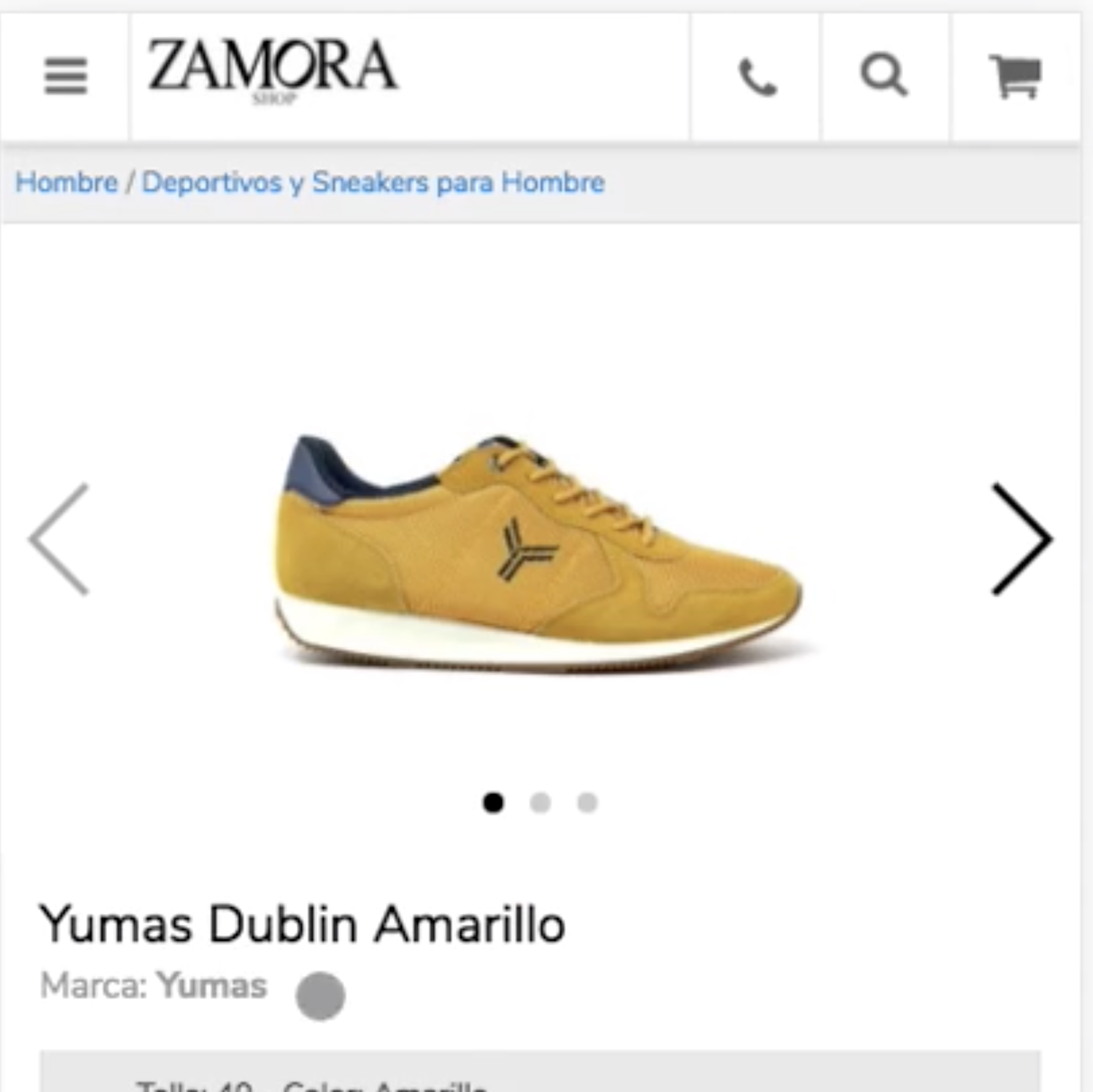 Página mobile Zamora