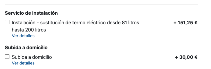Servicios adicionales